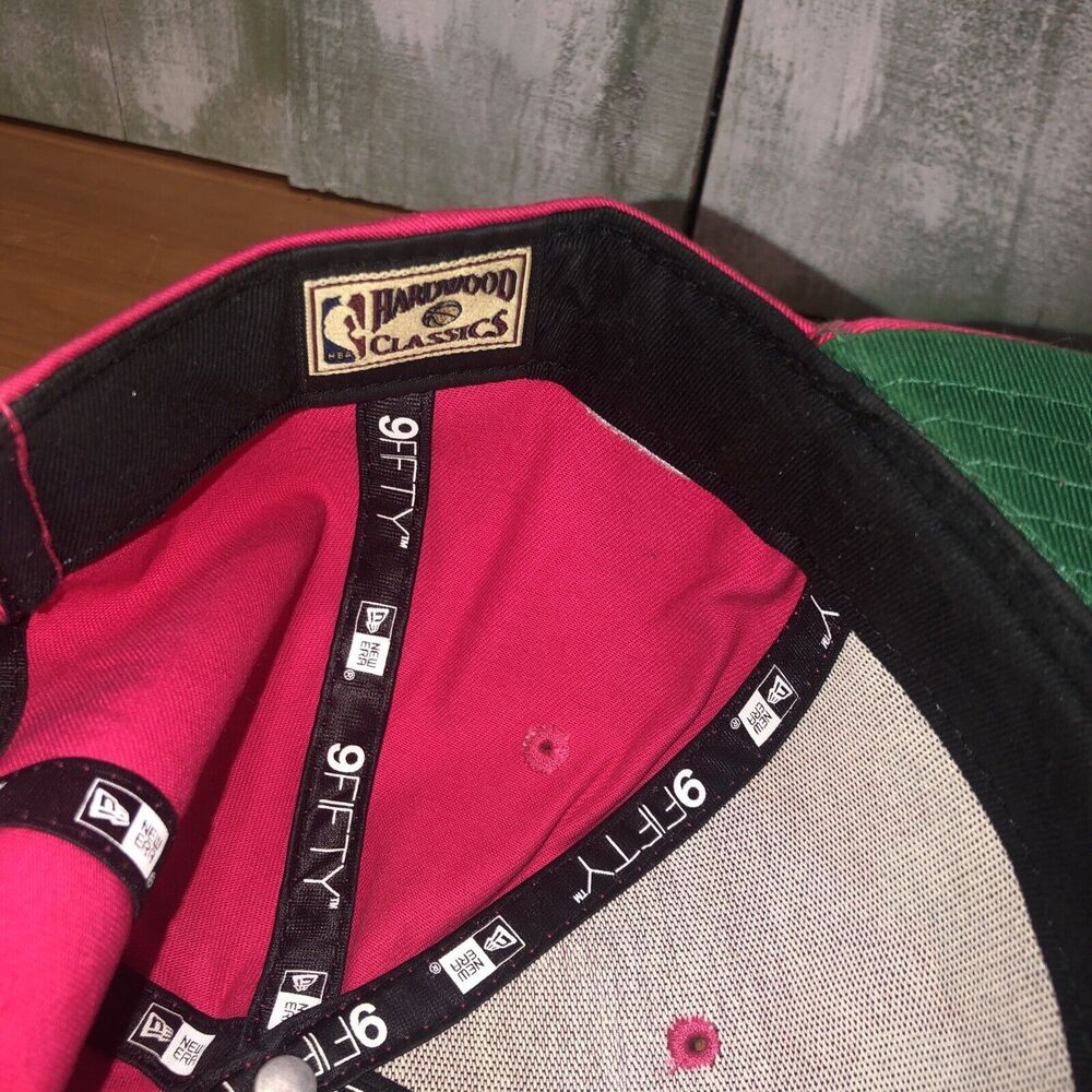 San Antonio Spurs New Era Hardwood Classics 9Fifty Pink Snapback Cap Flat Bill - Picture 10 of 10